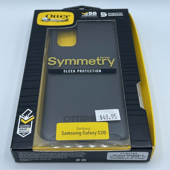 OtterBox SYMMETRY Case for Samsung Galaxy S20 - BLACK - Picture 1 of 4